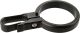 Brake Line Guide for Outer Tube, 53mm clamping diameter, black plastic, can be mounted +3/+10cm above lower edge of outer tube, with stainless steel screw