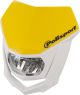 POLISPORT LED Headlight Fairing 'HALO', yellow / white, with mounting material, cool white with 508/1007 lumens (e-approved)