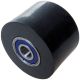 Chain Roller (End Stop), Black, outer Diam.38mm, Hole 8mm, Width 28mm