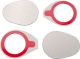 Stainless Steel Covers / Dummy Caps for original turn signal mounting in the headlight bracket, 1 pair, incl. adhesive pads