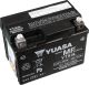 AGM-Battery YUASA 12V, maintenance-free filled incl. acid, leak-proof due to AGM technology (glass fibre fleece), type YTY4L-BS