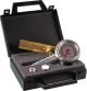 FLAIG Precision Tire Pressure Gauge 0-4 bar with Release Valve and Three Connections (0°/45°/90°) + Tire Tread Depth Gauge in Case
