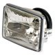 Headlight Insert, Clear Lens, 12V 60/55W 'E'-homologated (130x90mm)