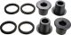 KEDO Top Yoke Bushings (Massive) for Handlebar Clamp, Black Plastic, Set of 4