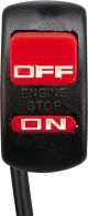 On/Off Switch with Clamp for 22mm Handlebars, cable length approx. 41cm, 1x Japanese connector    male/female, contact closed when OFF  pressed