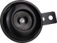 Horn, 12V, 100db, black, d=70mm, w/o rubber between horn and bracket, bracket is screwable