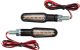 Daytona LED Indicator Lights, Black Metal Housing, Clear Lens, 'E'-Approved, M8 Thread, 1 Pair