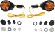 Bar End Indicator Set, Black, 1 Pair, 'E'-Marked (Bulb: BAY9S 12V/21W Halogen, Spare Part see Item 41066)