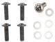 M6x20 Stainless Steel Fairing Screws and Nylon Washers, Set of 5, Head Diameter 12mm