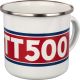 Nostalgia Cup 'TT500', 300ml, white/red/blue in gift box, enamel with metal edge (hand washing recommended)