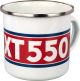 Nostalgia Cup 'XT550', 300ml, white/red/blue in gift box, enamel with metal edge (hand washing recommended)