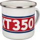 Nostalgia Cup 'XT350', 300ml, white/red/blue in gift box, enamel with metal edge (hand washing recommended)