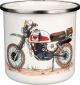 Nostalgic Mug 'XT500 Paris- Dakar', approx. 300ml, enamel with metal rim (hand wash recommended), in gift box