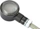 Daytona LED Indicator D-Light SOL2, black Aluminium housing, smoky grey glass, e-approved, M8 thread, 1 pair, for 12V electric