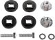 Headlight Mounting Set 'Easy-Mount', 2x aluminium bushing with M8 thread / 4x rubber, for mounting the original metal and plastic headlight