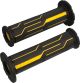 Handlebar Grip Daytona 'D-Line' black/yellow f. 22mm handlebars, closed ends, 1 pair, length approx. 12,5cm