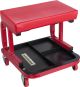 Workshop Seat, with tool tray, perfect for relaxed work on the motorcycle if no lifting platform is available, up to 150kg, 360° rotatable