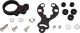 TT Speedometer Bracket, fits various 60mm universal & Velona speedometers, for outer front fork tube, stainless steel bracket, fork clamp aluminium