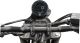 KEDO Speedo Bracket for original Yamaha Round Instrument, Aluminium black coated, central speedo position slightly angled for best readability