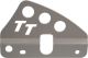 Brake Caliper Protection, rear, for Brembo and Nissin brakes, aluminium 2.5 mm silver powder-coated aluminium