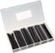 Shrink-On Tube Set, 100 Pieces, Black/Grey, Shrink Ratio 2:1