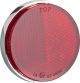 Rear Reflector, Red, Round, 55mm Reflector/59mm overall, with M5 Bolt, Chrome Housing, E-Approved, 1 Piece