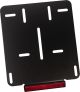 License Plate Holder for Euro License Plate 18x20cm, 2mm aluminium black coated, incl. e-approved reflector