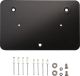 License Plate Pad 210x130mm, for french license plates, 2mm Alu black, with countersunk head fixing on the vehicle & blind rivets for license plates