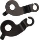 Rear Indicator Bracket, suitable for mini & LED indicators with M6/M8 thread, stainless steel black coated, 1 pair