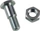M10x32mmx1.5 Stud, Zink Plated, Flat Hex Head (4mm), Wrench Size 17mm, Plain Shaft Diameter 12mm, Length 15mm, Overall Length 36mm, incl. Nut