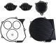 ViRace Complete Cover-Set, black (Generator Cover, Oil Filter Lid, 2x Valve Cover, all O-rings/Gaskets)