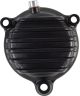 'ViRace' Oil Filter Cover with Cooling Fins, Black Coated