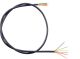 6-pin Cable, 1 running metre, 0.22qmm each, colour-coded, with oil- and UV-resistant PVC sheath, black, outer diameter 5.6mm