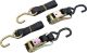 Double Hook Tension Belts, 1 pair, with ratchet, 180cm, width 25mm (quick 1-hand operation possible, max load 680kg)