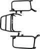 Luggage Rack, Complete, Black, incl. Top Rack (Restricted Usage for H&B ALUMINIUM Cases)