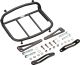 Front Luggage Rack, black stainless steel, with brackets and mounting material, luggage area approx. 23x15cm, versatile adjustable