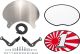 Starting Number Plate 'Six Days', aluminium, with stainless steel brackets black, suitable for original headlight and -brackets (incl. 2 stickers)