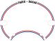 Starting Number Plate Sticker 'Paris-Dakar', 1 piece, suitable for 'SixDays' Number Plate PrestonPetty, item 60405W/G, 60406W/G, 60407W/G