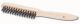 Wire Hand Brush, Plain Steel Wire 0,35mm, Three Rowed, Wooden Handle, approx. 28cm