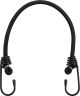 Elasticated Strap with Plastic-Coated Metal Hooks, length 40cm, black, 1 piece