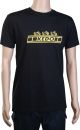 T-Shirt 'KEDO', size M, black with yellow print (180g/m² cotton), 100% cotton