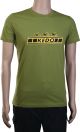 T-Shirt 'KEDO', size S, olive with yellow print (155g/m² cotton), 100% cotton