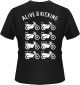 T-Shirt 'XT500 Model Summary', colour: black or white, print: back white, front red/white 160g bio cotton, 100% cotton