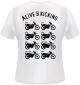 T-Shirt 'XT500 Model Summary', Size L, colour: white, print: back black, front red/black 160g bio cotton, 100% cotton