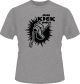 T-Shirt »One Kick Only« , Size M - XXL, colour: sports grey with black print, 100% cotton (180g/m²)