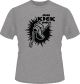 T-Shirt 'One Kick Only', Size L, colour: sports grey with black print, 100% cotton (180g/m²)