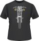 T-Shirt 'SR500 Frontal', dark grey, size L, 2-colour print, 100% cotton