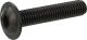 M6x30 Pan-head Allen Screw, A2 stainless steel with flange, black