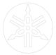 Decal 'Diapason', White, inverted, 1 Pair