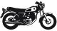 Sticker/Decal 'Stylized SR500',  Glossy Black (approx. 10x5cm)